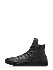 Converse Black Glitter Chuck Taylor High Top Trainers - Image 2 of 6