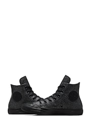 Converse Black Glitter Chuck Taylor High Top Trainers - Image 3 of 6
