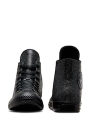 Converse Black Glitter Chuck Taylor High Top Trainers - Image 4 of 6
