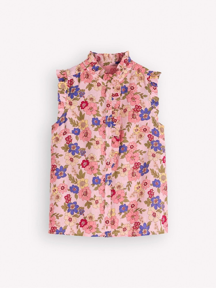 Boden Pink Isabel Sleeveless Linen Top - Image 1 of 1