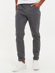 Threadbare Grey Drawcord Chino Trousers - Image 1 of 1