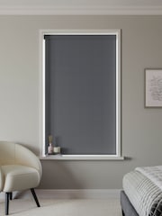 Charcoal Grey Plain Made to Measure Blackout Roller Blind - Image 2 of 6