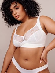 White F-K Ultimate Support Hidden Interlock Lace Non Wire Bra - Image 1 of 6