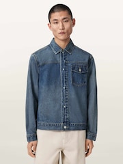 AllSaints Blue Roth Denim Jacket - Image 1 of 6