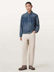 AllSaints Blue Roth Denim Jacket - Image 2 of 6
