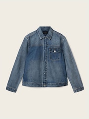AllSaints Blue Roth Denim Jacket - Image 6 of 6