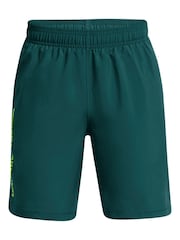 Under Armour Green Chrome Woven Wordmark Shorts - Image 1 of 2
