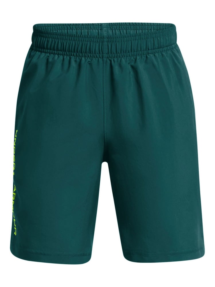 Under Armour Green Chrome Woven Wordmark Shorts - Image 1 of 2