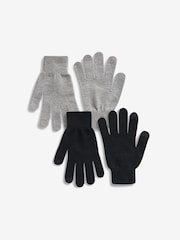 Black/Grey Magic Touchscreen Gloves 2 Pack - Image 1 of 2