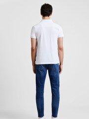 French Connection White Signature 100% Cotton Polo Shirt - Image 3 of 4