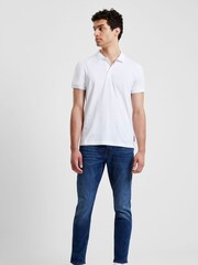 French Connection White Signature 100% Cotton Polo Shirt - Image 5 of 8