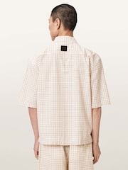 AllSaints Yellow Rockland Short Sleeve Shirt - Image 4 of 6