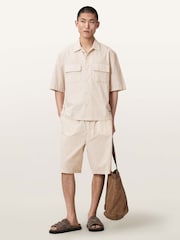 AllSaints Yellow Rockland Short Sleeve Shirt - Image 5 of 6