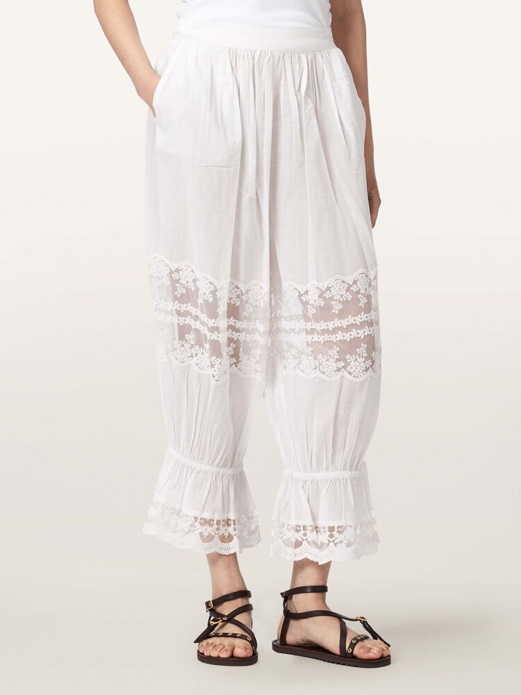 AllSaints White Solene Trousers - Image 1 of 7