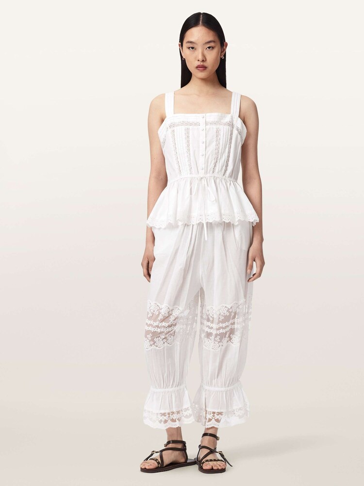 AllSaints White Solene Trousers - Image 2 of 7