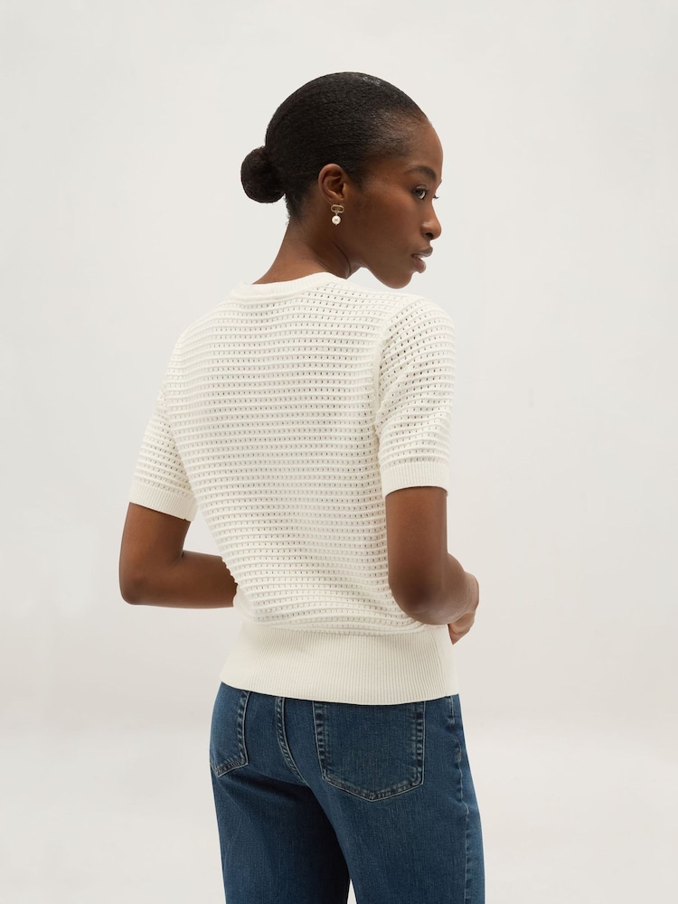 Hobbs White Leah Jumper - Image 2 of 4