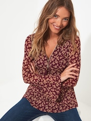 Joe Browns Red Beautiful Zip Top - Image 1 of 5