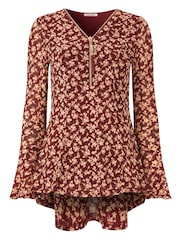 Joe Browns Red Beautiful Zip Top - Image 5 of 5