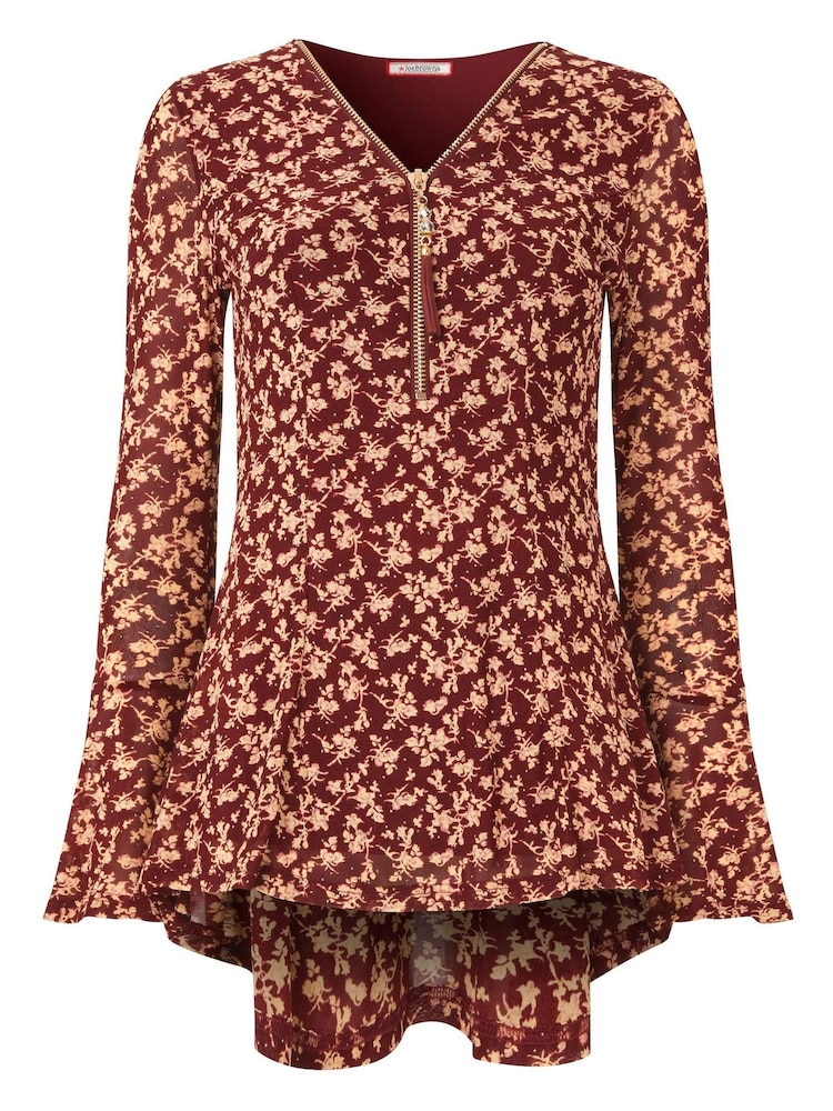 Joe Browns Red Beautiful Zip Top - Image 5 of 5