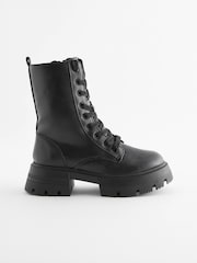 Schwarz - Schwere Schnürstiefel - Bild 2 von 5