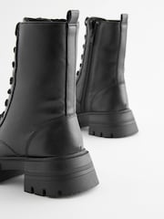 Schwarz - Schwere Schnürstiefel - Bild 4 von 5