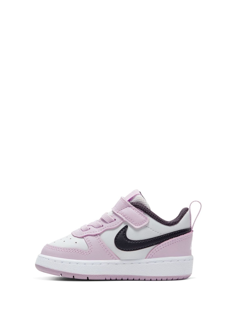 Nike Pink Court Borough Low 2 Baby/Toddler Shoes - Image 4 of 7