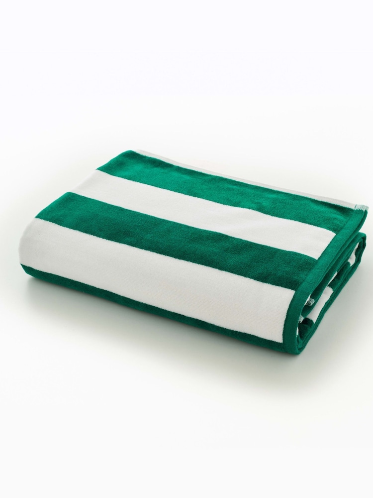Deyongs Green Cabana Bay Beach Towel - Image 2 of 2 Deyongs Green Cabana Bay Beach Towel - Image 2 of 2