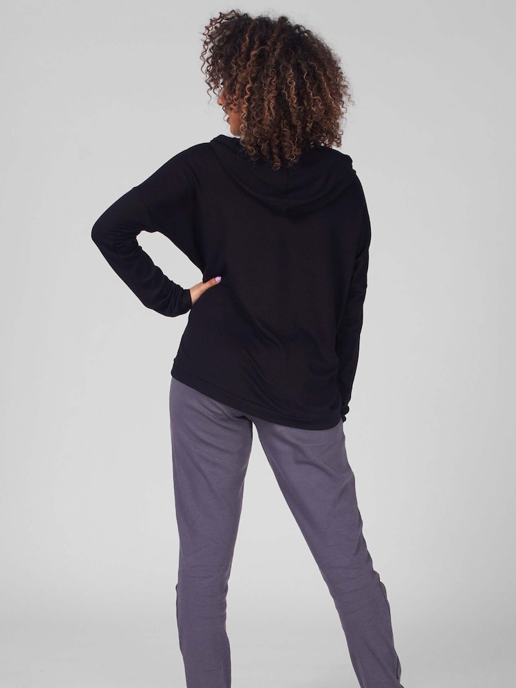 Pineapple Black Dip Hem Hoodie - Image 2 of 4