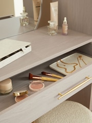 Grey Adelaide Oak Effect Console Dressing Table - Image 3 of 12