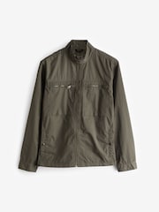 Khaki Green Shower Resistant Utility Shacket - Image 10 of 14