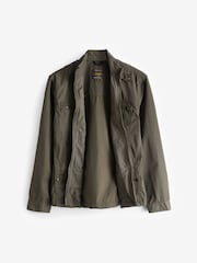 Khaki Green Shower Resistant Utility Shacket - Image 11 of 14