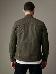 Khaki Green Shower Resistant Utility Shacket - Image 3 of 14