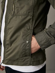 Khaki Green Shower Resistant Utility Shacket - Image 7 of 14