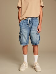 Blue Denim Cargo Shorts (3-16yrs) - Image 1 of 8