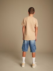Blue Denim Cargo Shorts (3-16yrs) - Image 4 of 8