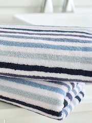 Deyongs Blue Bliss 100% Cotton Linear Stripe Towel - Image 2 of 3