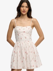 Superdry Cream Corset Cami Mini Dress - Image 1 of 6