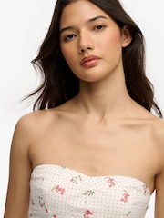 Superdry Cream Corset Cami Mini Dress - Image 2 of 6