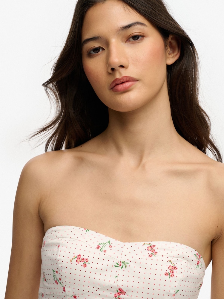 Superdry Cream Corset Cami Mini Dress - Image 2 of 6