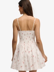 Superdry Cream Corset Cami Mini Dress - Image 4 of 6