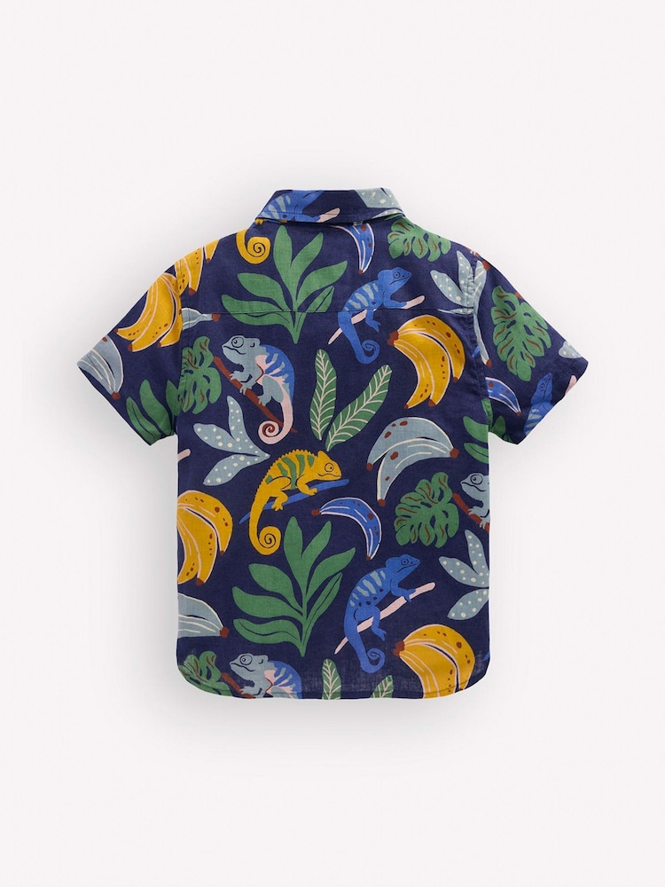 Cămașă din in și bumbac Boden - Imaginea 2 din 3