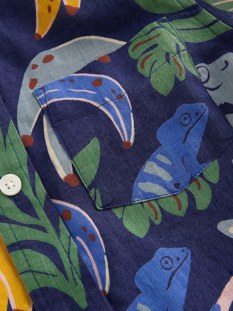 Cămașă din in și bumbac Boden - Imaginea 3 din 3