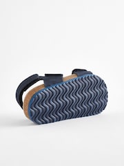 Marineblau - Sandalen aus Leder mit Korkfußbett und Klettverschluss - Bild 4 von 6