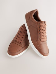 Tan Brown Smart Casual Trainers - Image 3 of 7