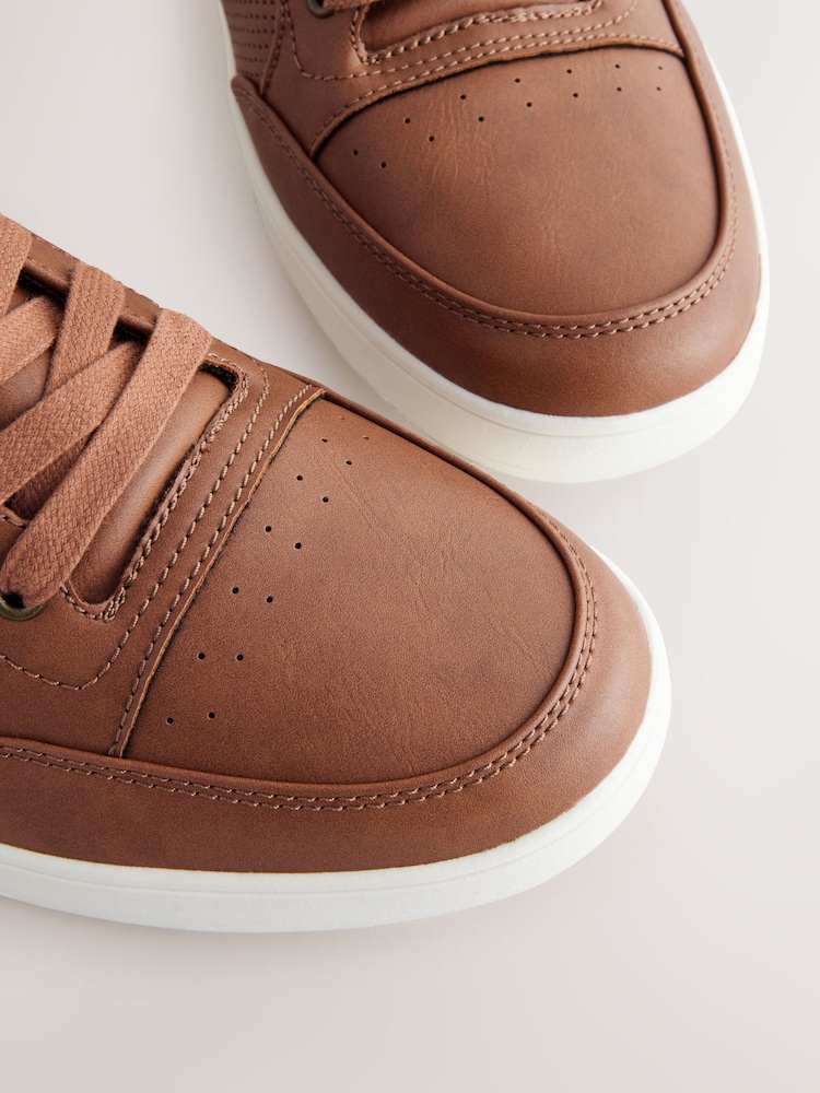 Tan Brown Smart Casual Trainers - Image 5 of 7