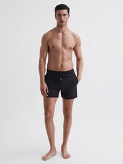Reiss Black Moorea Vilebrequin Plain Swim Shorts - Image 1 of 5