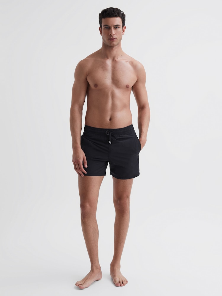 Reiss Black Moorea Vilebrequin Plain Swim Shorts - Image 1 of 5