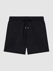 Reiss Black Moorea Vilebrequin Plain Swim Shorts - Image 2 of 5