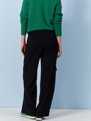 Black Side Stripe Wide Leg Trousers - Image 3 of 5