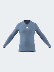 Синий - Базовый топ с длинными рукавами adidas Teamwear - Изображение 1 из 8